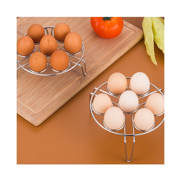 Eggstativ i rustfritt stål for Instant Pot Egg Kurver Steamer Stativ Kjølestativ Matholder for grytetrykkkoker Air Fryer - 8 cm