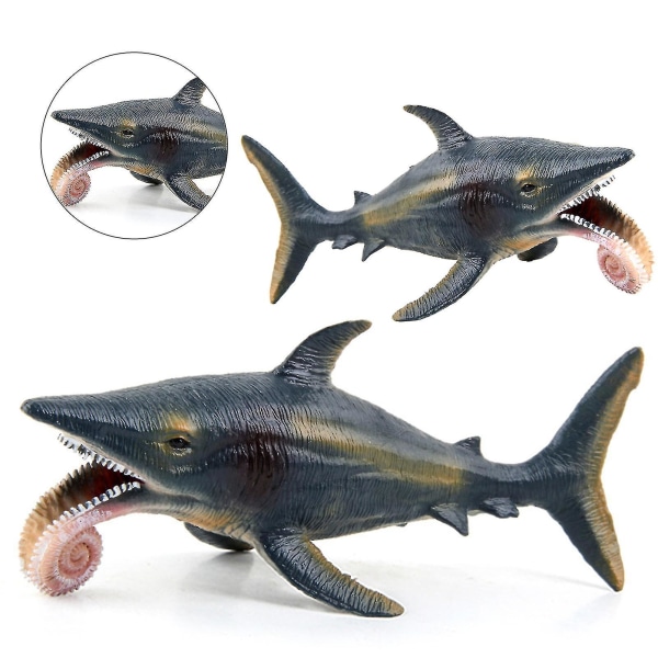 Stor Megalodon Haj Legetøj Praktisk Evne Rustfri Bedste Samling Realistisk Havdyr Hvid Haj Figur Til Dekoration C