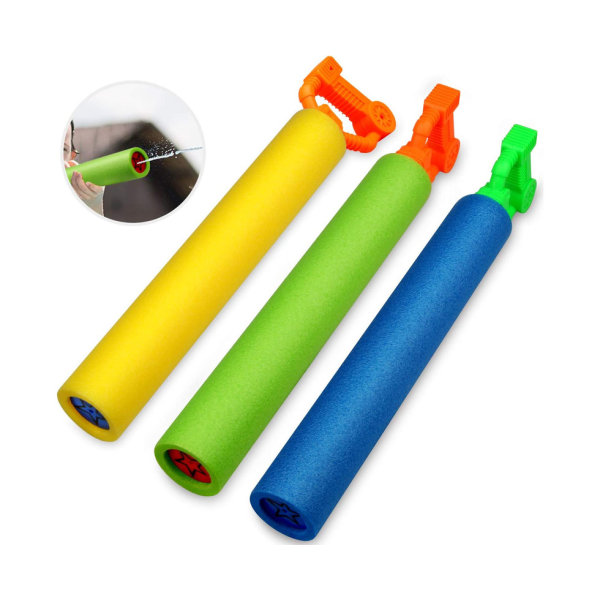 3-Pack Foam Water Blaster Shooters for utendørs bassengmoro