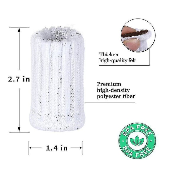 16-pack stolbensskydd Stickade möbelstrumpor White