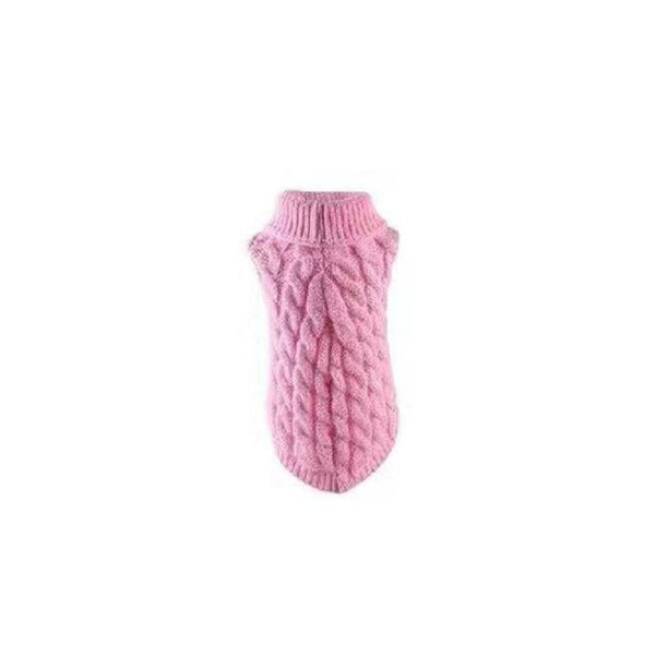 Valp Hund Jumper Vinter Varm Stickad Tröja Husdjurskläder Små Hundar Rock Termisk Storlek L
