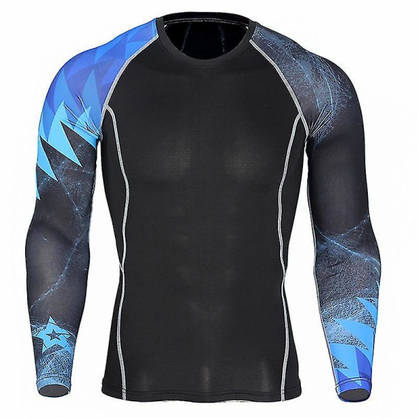 Herre Compression Base Layer Topper Sport Gym Muscle T-skjorte 10 2XL