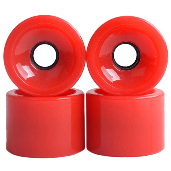 70mm Holdbare PU Skateboardhjul med Høj Elasticitet Skateboard Tilbehør Red