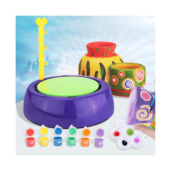 Flerfärgad DIY-keramisk keramikhantverksmaskin för barn