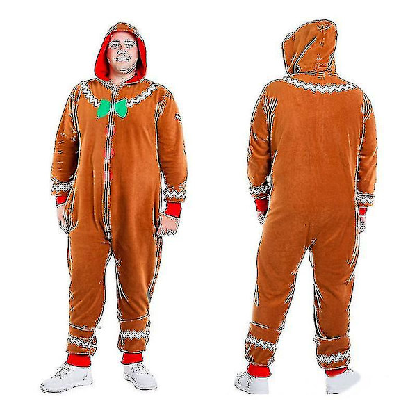 Miesten Perheen Piparkakku Mukava Hyppyhaalari, Mukava Piparkakku Mukava Joulu Onesie Es Men S
