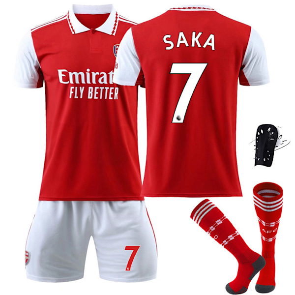 2223 Arsenal hjemmetrøye Saka fotballdraktsett B 24(130-140cm)