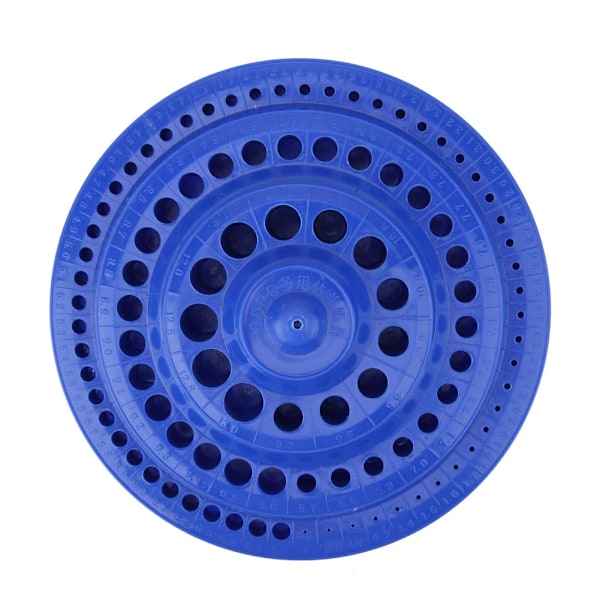 1-13mm Rund Form Hård Plast Bor Bit Organizer Opbevaringsboks Stativ 100stk Hul