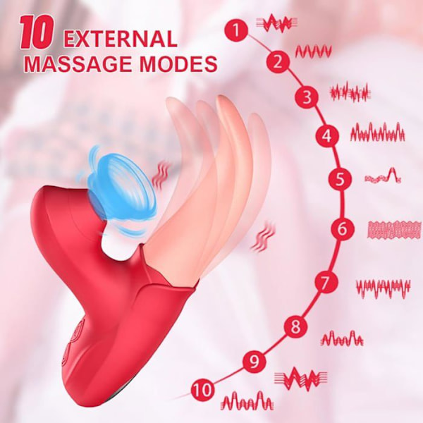 DILDO-RABIT-VIBROMASS-Vibrator sugekopp Voksen sexleketøy Sexleketøy for kvinner 10 dynamiske frekvenser-742