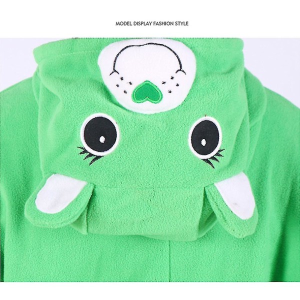 Unisex Vuxen Djur Onesie Plysch Pyjamas Plysch En Delig Cosplay Kostym Söt Björnunge Green L