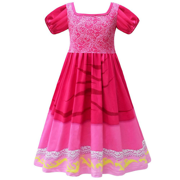 6-12-vuotiaille tytöille Super Mario Bros Prinsessa Peach Cosplay-mekko Hieno Pukeutumiskostyymi Halloween Joululahjat 8-9 Years