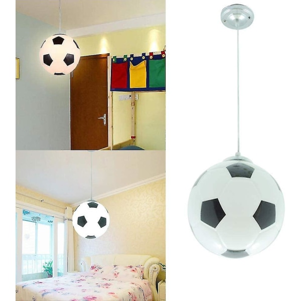 Taklampe for fotball, Kreativ taklampe for fotball Moderne LED-belysning, Lysekrone for barn, Innendørsbelysning, Lampe for soverom i stue, Designet