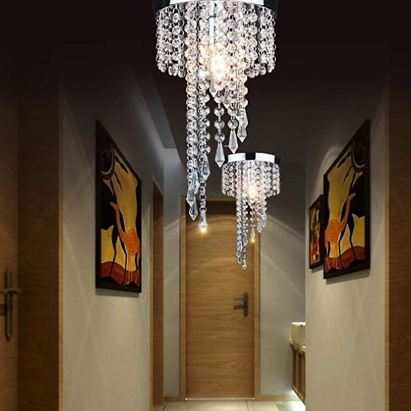 Moderne E14 220v LED-Lysekrone Krystal Lysekrone Loftlampe Hjemmeindretning Kaesi