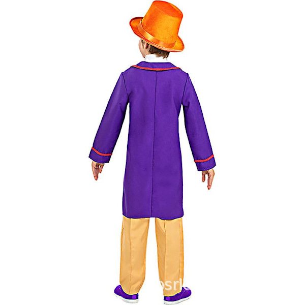 Barnpojkar Charlie And The Chocolate Factory Halloween Willy Wonka Oppa Cos Kostymdräkter S