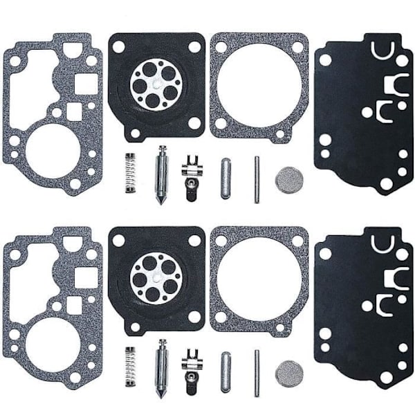 2 stk. Forgasser Carb Reparasjonssett Kompatibelt med Zama C1U-W49B Poulan FX26SCE SST25CE TRIMMER