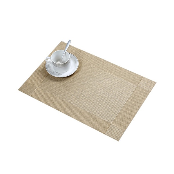 Rektangulär PVC värmebeständig halkfri bordsmatta bordsunderlägg koppunderlägg dekor-Golden unique value
