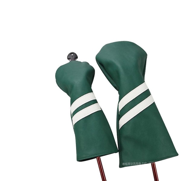 Golf Headcover Pu Läder Vattentätt trä Driver Head Cover Sleeve 3st/ set Green