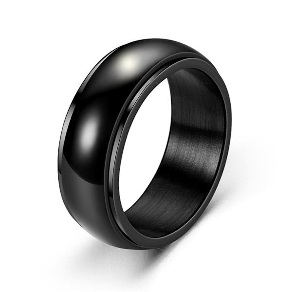 Vridbar Fidget Ring Anti-Ångest Finger Dekoration Leksak Titanstål Punk Finger Smycke Arc Turning Ring 10