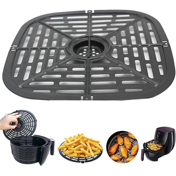 Fyrkantig ersättningsgrillpanna Passar för Power Dash , , Air Fryers, Grillplatta black