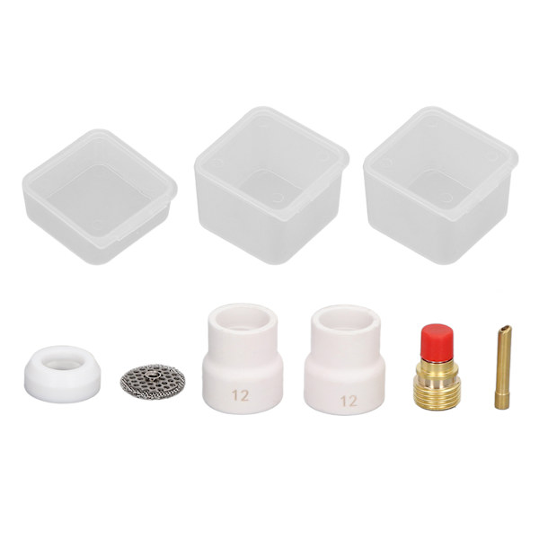6PCS svejsebrænderadapterkit kobber PTFE standardstørrelse TIG svejsebrænderadapterkit til udskiftning