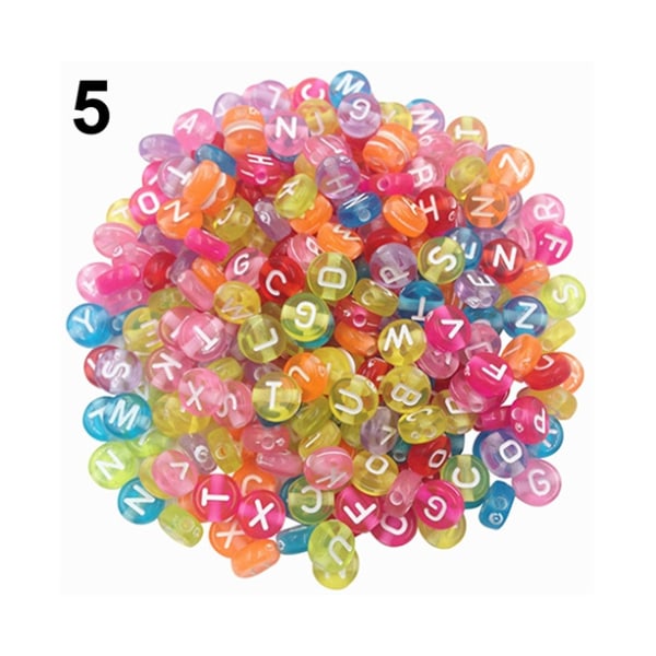 100 stk Alfabet Akryl kube perler for smykker