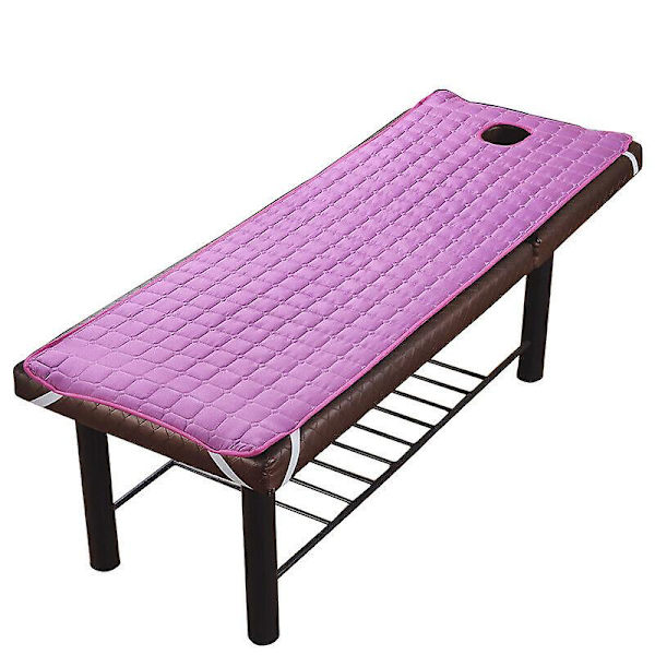 Sängkläde för massagebord, skönhetssalong, spa, med ansiktshål, 185*70cm purple