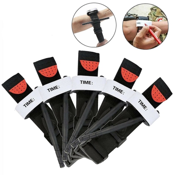 5 Pcs Tourniquet Rapid One Hand Application Emergency Outdoor First Aid Kit 5 Pcs