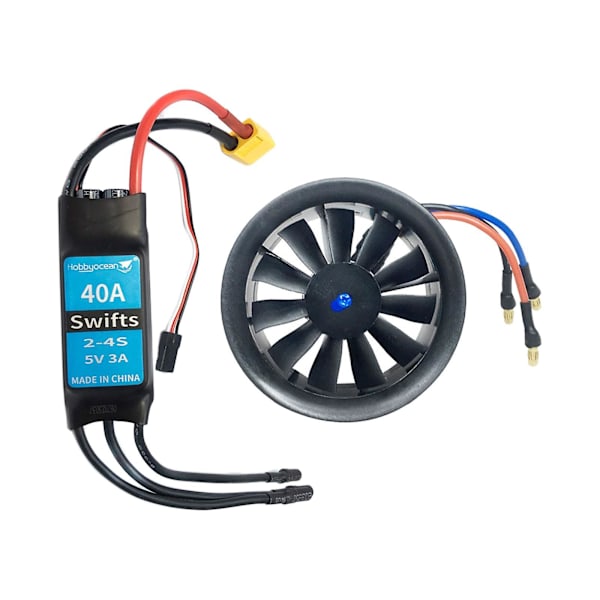 50 mm:n Suihkutuuletin 4300kv Harjattomalla Moottorilla Yhteensopiva RC-Suihkukoneiden EDF-Lentokoneiden Kanssa