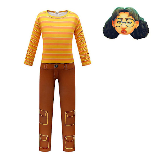 4-8 år tjejer som blir röda Cosplay-kostym Bodysuit Jumpsuit med mask 4-5 Years