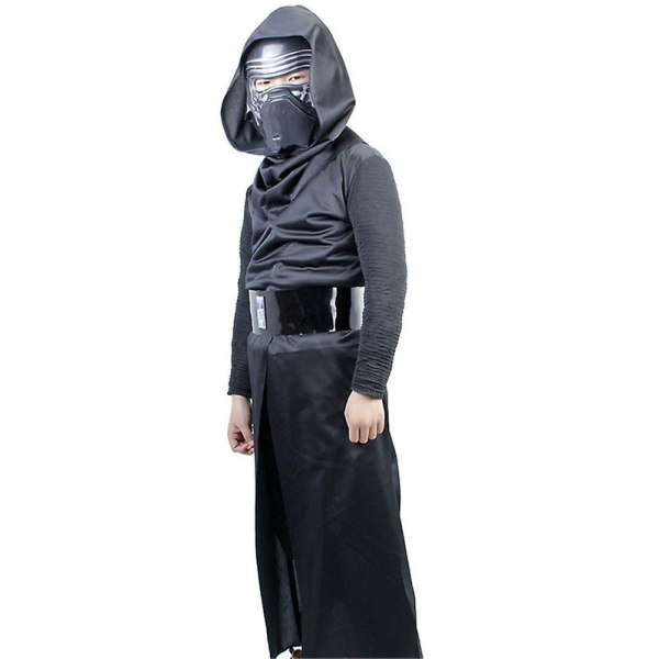 3-14 år Barn Tenåringer Ben Solo Cosplay Kylo Ren Kostyme Jumpsuit Jedi Robe Med Maske Fancy Dress Up Antrekk Sett Gaver 12-14 Years