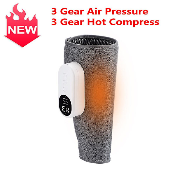 Ny benmassager med varmekompression Blodcirkumulation Elektrisk lufttryk lægmassager Muskelafslapning Ben Pressoterapi 1pcs
