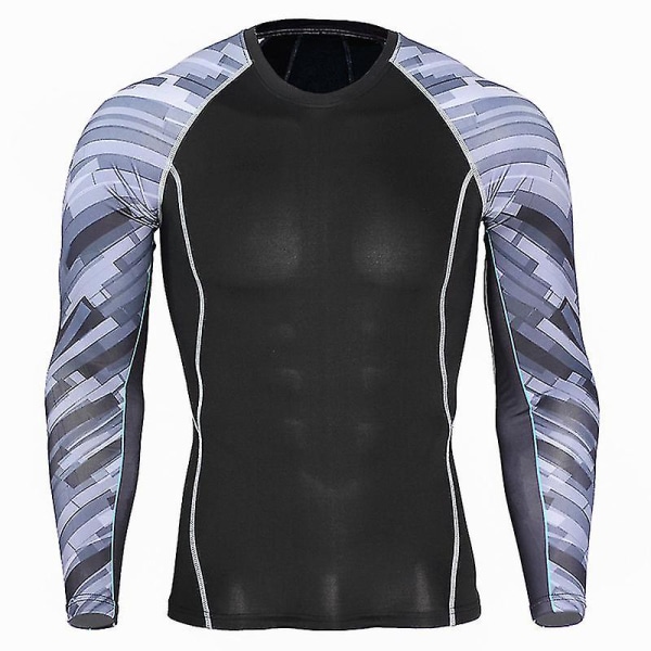 Herre Compression Base Layer Topper Sport Gym Muscle T-skjorte 9 2XL