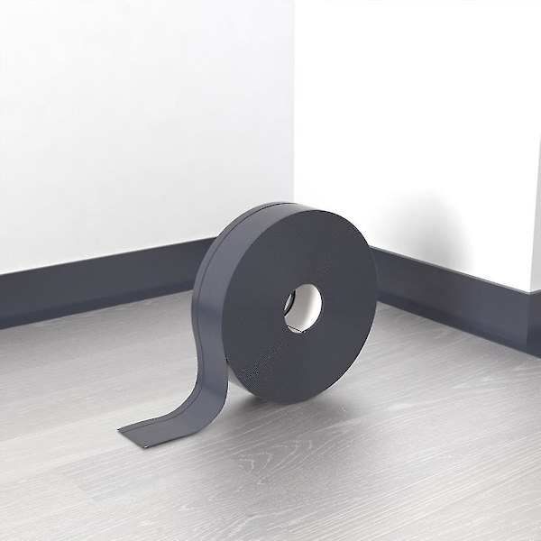 5m selvklæbende fodlister til vægkant Dark Grey 50 x 20 x 1 mm