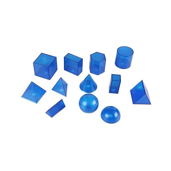 12 kpl 3D Geometric Solids -malli Irrotettava opetuslelu