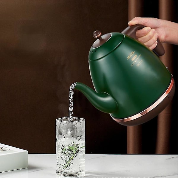 Retro Elektrisk Kanden 304 Rustfrit Stål Apparater 1.5l Bærbar Rejse Vandkoger 1500w Grøn Europæisk Stil Kaffe Maskine