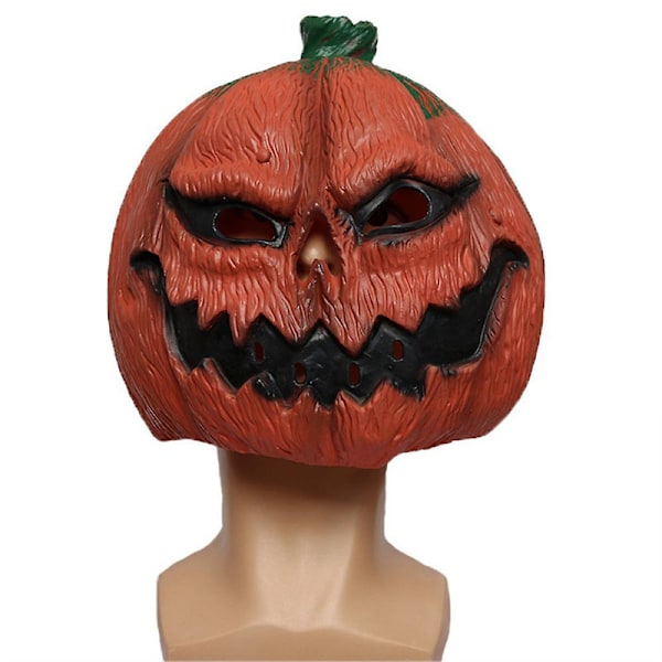 Halloweenfest rekvisita läskig pumpamask Läskig helhuvudmask Fågelskrämma Cosplay Fancy Dress Up Huvudbonader