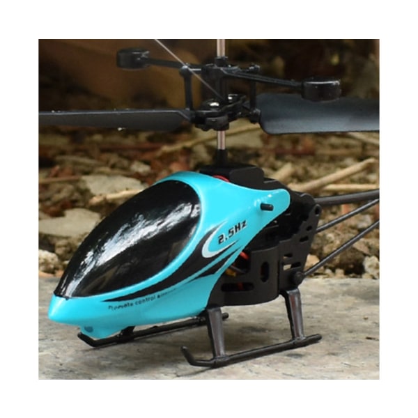 Blå RC Helikopter Legetøj - USB-opladning, fjernbetjening flyvende fly til børn