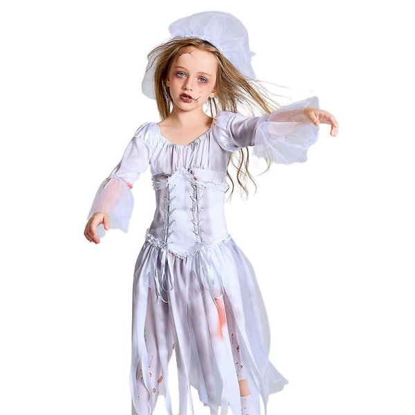 Halloween Party Zombie Bride Vampyr Familie Cosplay Fest Kostyme Dress Up Antrekk Sett For Voksne Barn-Jente 10-12 Years