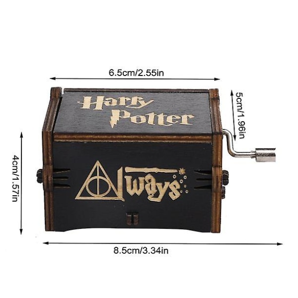 Harry Potter speldosa Magic skola handvev musikalsk leksak Brown 1PC