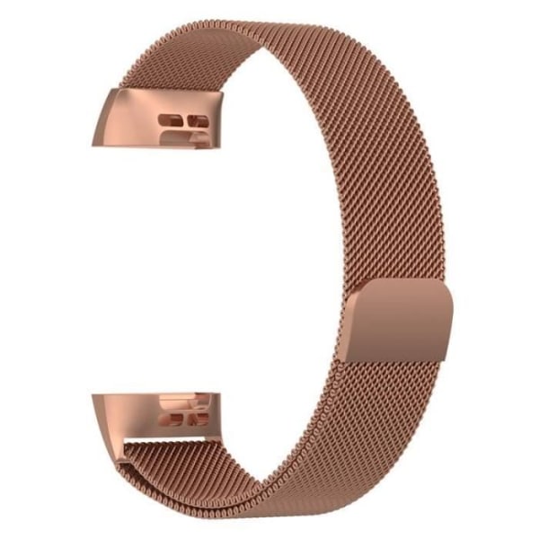 Milanese magnetisk erstatningsarmbånd for Fitbit Charge 3(S) Fitness Tracker Watch - Rose Gold