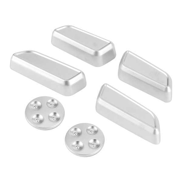 6 st Auto Säte Justering Knapp Omslag Trim Aluminiumlegering Passar för Tesla Model 3/Y/X/S