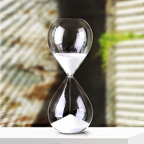 5/30/60 minuter Rund Sand Timer Personlighet Glas Timglas Ornament Nyhet Tidshanteringsverktyg White 5 minutes