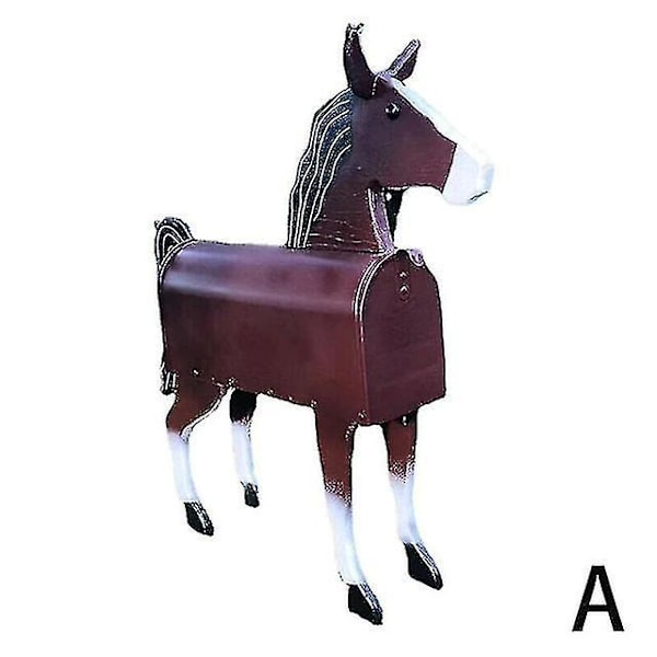 Metalldjur Brevlåda Bondgårdsdjur Brevlådor Kompatibel Med Och Utomhus Trädgårdsdekoration Horse