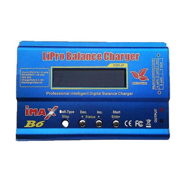 Imax B6 LCD-skjerm Digital Rc Lipo Nimh Batteribalanselader Multifunksjon