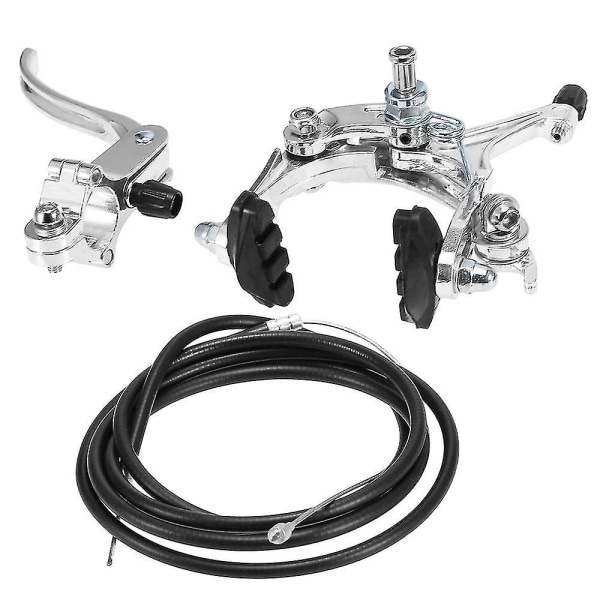 For- og bagbremsekitsæt til Fixie-cykel, landevejscykel, cruiser - Sidetræk silver Rear brake set