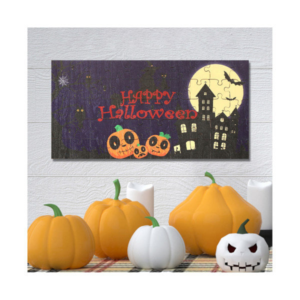 50 ark tre Halloween puslespillsett