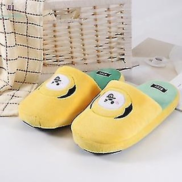 Kpop Bts Bt21 Unisex Vintervarme Bløde Plys Hjemmesko med Skridsikker Sål - Søde -ES Chimmy