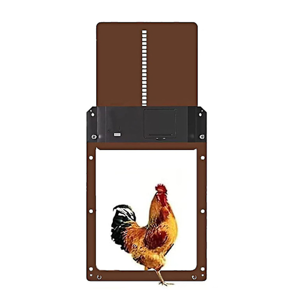 Automatisk hönshusdörr Light Sense Dörröppnare Fjäderfä Garden Chicken Duck Dörröppnare Praktisk kyckling Husdjur Burar Dörr brown no pattern