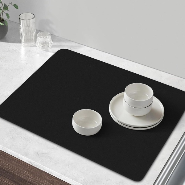 Kaffematte Superabsorberende Tørkematte Kaffebar Tilbehør Passer med kaffetrakter Kaffemaskin Kaffekanne Stor tørkematte til kjøkken Khaki 40x50cm