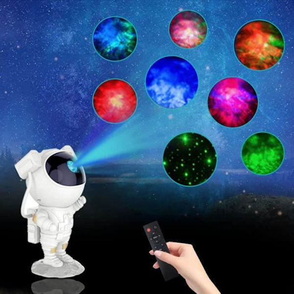 Stjernesky-projektor, astronaut-galakse-nebula-LED-astronaut-projektor-stjernehimmel-nattelys-børne-nattelys med A152