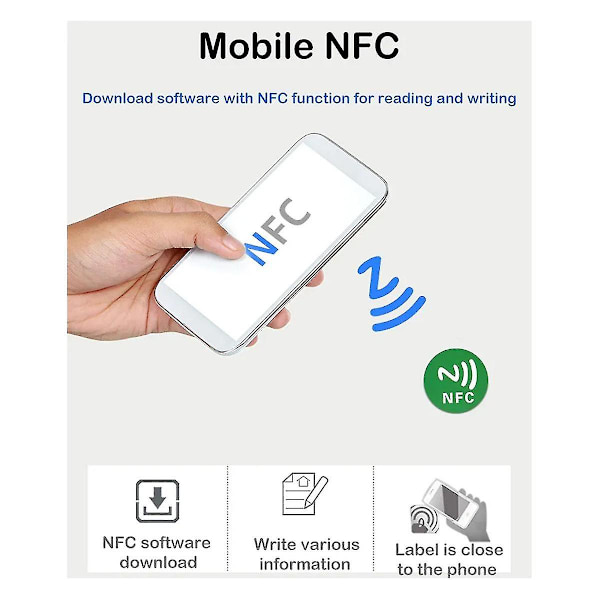 24 stk Nfc Ntag213 Tag Sticker Universal Label Rfid Token Patrol 13,56mhz kompatibel med snarvei osv. Nfc Stickers -ES